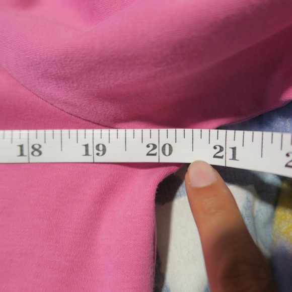 LL Bean Pima Cotton Tee Pink Long Sleeve Top Mock Neck Layer Casual Lounge M - Picture 6 of 7